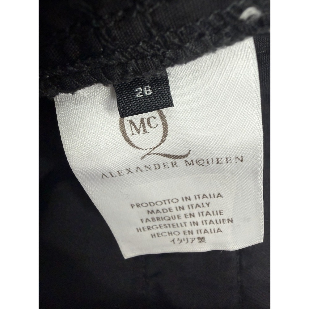 Alexander McQueen Size 26 Skinny Jeans Pants High Rise Tiger Check Tartan MCQ - Picture 8 of 16
